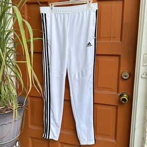 White adidas pants